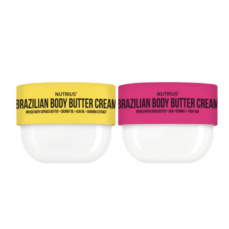 Nutrius Brazilian Body Butter Cream 2 pack 6 oz each Coco