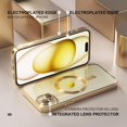 thumbnail image 7 of Entronix 2-in-1 Magnetic Shiny Clear Case Compatible with iPhone 15 with Screen Protector, Gold, 7 of 7