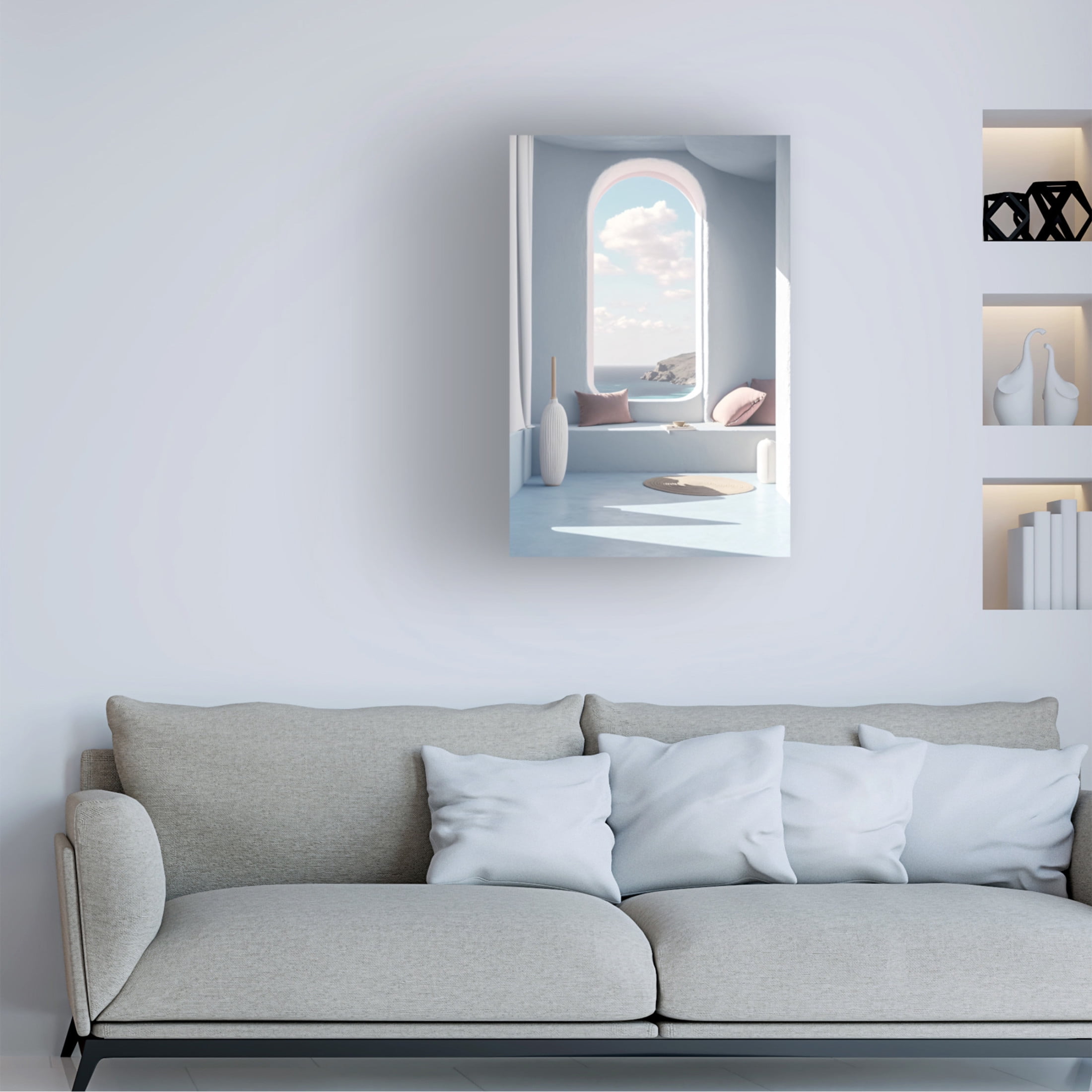 Canvas Wall Art - Ray Heere 'Architectural Photography Balconies 8' Wall Art for Living Room, Bedroom, or Office Décor by Trademark Fine Art - 16 x 24 Inches