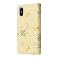 thumbnail image 3 of Dteck Leather Wallet Case for iPhone XS Max Stylish Flower Floral Butterfly Pattern,Kickstand Card Slots Handstrap Folding Shockproof Durable Case for Girls Women For iPhone XS Max,D, 3 of 7