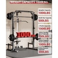 thumbnail image 4 of GARVEE Smith Machine with Barbell Bar,Cable System,Lat Pulldown Attachments,J Hooks, Landmine,Safety Spotter Arms,Multi-Functional Squat Rack for Home Gym, 4 of 8