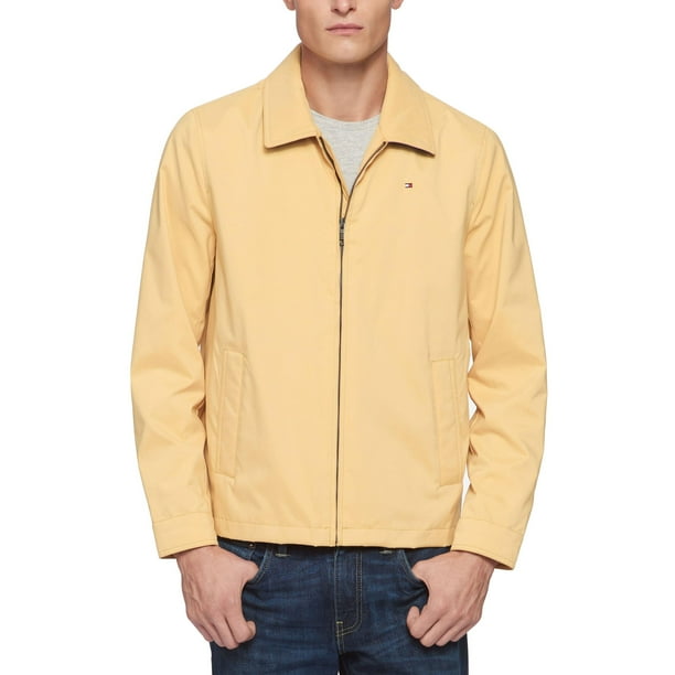 Chaqueta Tommy Hilfiger ligera de microsarga para golf, color amarillo