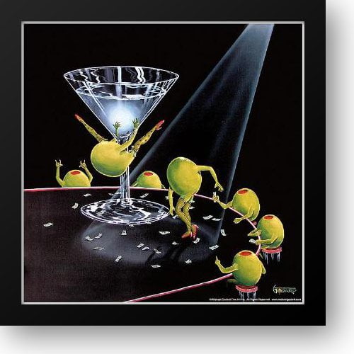 FrameToWall Even Dirtier Martini 16x16 Framed Art Print by Godard