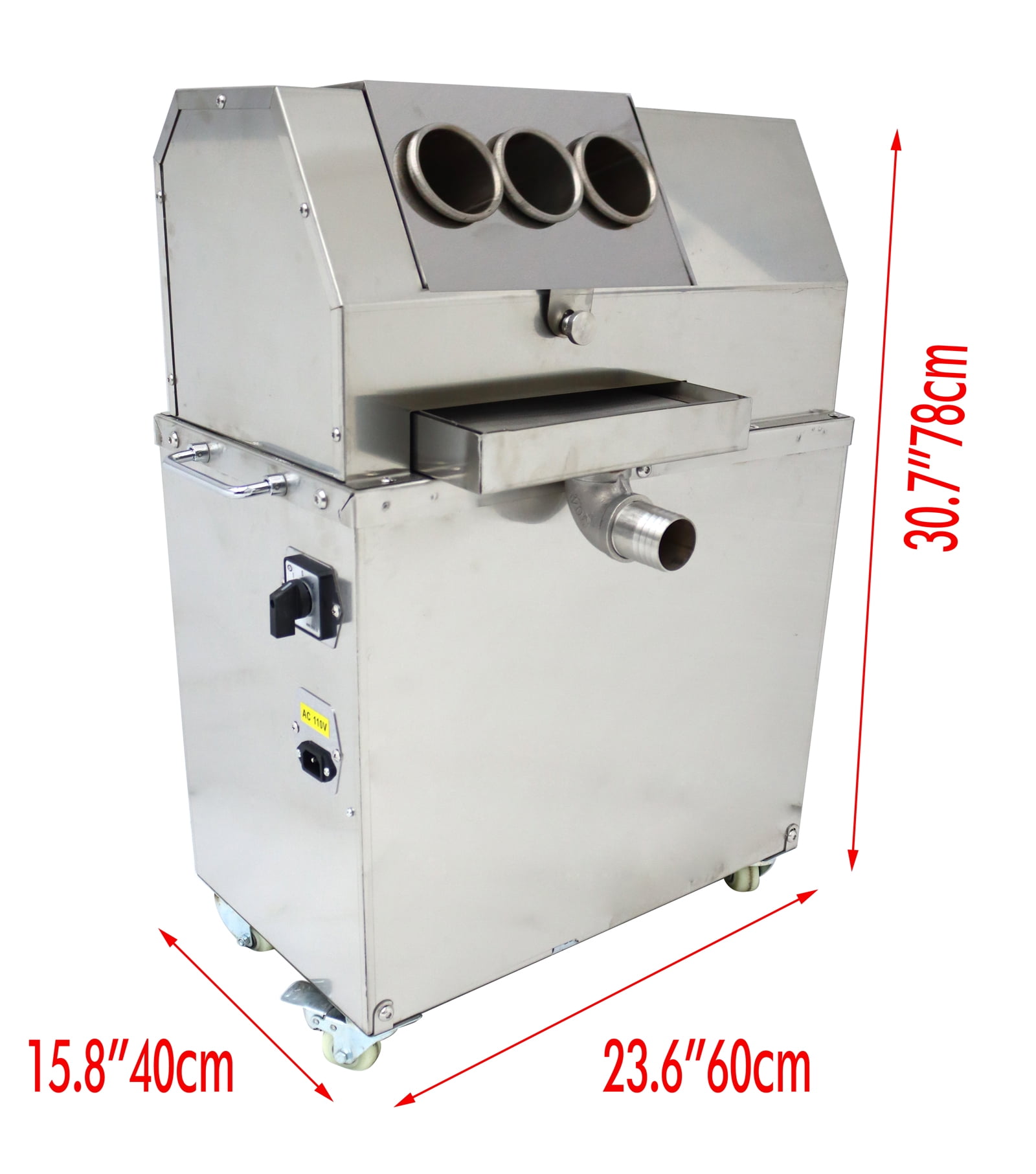Commercial Sugar Cane Juicer Electric Sugarcane Press Vertical Ginger Press Juicer 110V
