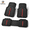 black red, variant on Universal Rubber Car Floor Mats, Trim-to-Fit All Weather Floor Liners for Cars, SUVs, Trucks and Pickups, Heavy Duty Non-Slip Floor Mats Set with Deep Grooves, Front and Rear, Black