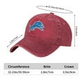 thumbnail image 2 of Lion Sport Logo Cowboy Hat Baseball Hat Trucker Hat For Men Women Retro Denim Hats Baseball Cap Dad Hat, 2 of 5