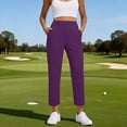 thumbnail image 5 of Wovilon Women's Stretch Travel Ankle Pants High Waisted Golf Trousers with Pockets Lightweight Quick Dry Casual Workout Bottoms for Summer Outdoor Activities, 5 of 9