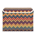 thumbnail image 7 of Yayeee Collapsible Cube Storage Bin with Lid Fabric Closet Decorative Basket with Handles, Brown Geometric, 7 of 7