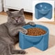 thumbnail image 1 of Comedero elevado de boca ancha antiderrames para platos para gatos | Plástico | Inclinación de 15° reduce la tensión en el cuello | Base anti-volcadas | Multicolor | Borde ancho de 14 cm | Fácil de, 1 of 6