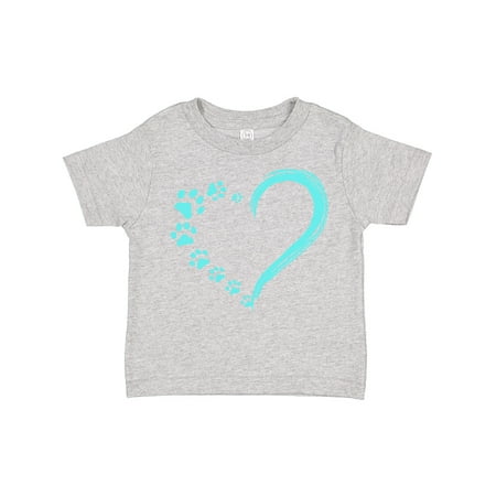 

Inktastic Paw Print Heart Gift Toddler Boy or Toddler Girl T-Shirt