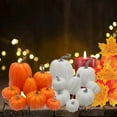 thumbnail image 3 of Halloween Decorations 8PCS Artificial Pumpkins Decor Plastic Pumpkins Decorations Fall Harvest Thanksgiving/Halloween Holiday Farmhouse Decorations for Home, 3 of 4