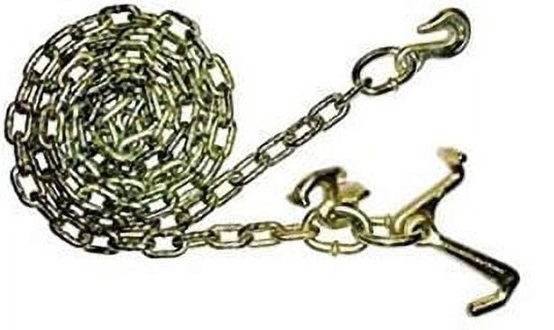 Secure Tow AFGRTJ-10 (x2), 5/16" x 10' Wrecker Tow Truck Chain with R, T, Mini J Cluster Hook, Grade 70 for Wrecker, Tow Truck, Rollback, Car Hauler, Carrier, Flat Bed, Compare to N711-GCL10.
