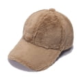 thumbnail image 1 of Gorra de béisbol de felpa de piel sintética de conejo ajustable para invierno, 1 of 1