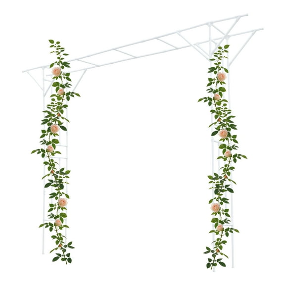 Garden Trellis, Garden Trellis for Climbing Plants, Outdoor Garden Trellis White 11.81*1.31*8.86ft