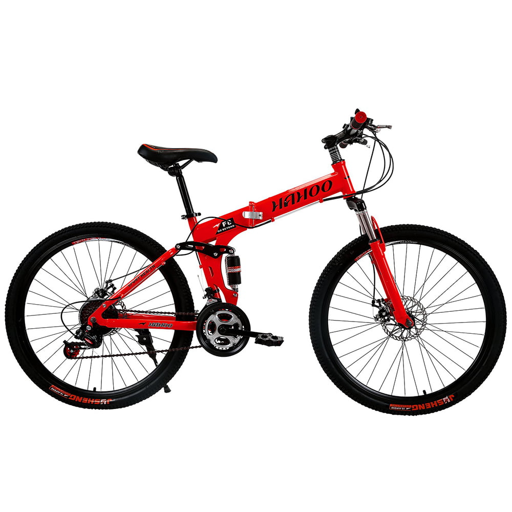 Details about   Road Folding Mountain Bike 26" Full Suspension Bicycle 21 Speed MTB Mens bikes 