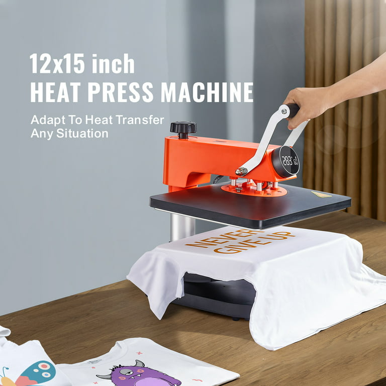 Pro Heat Press, 8 in 1 Heat Press Machine for T Shirts, 15 x 12 Inch Shirt  Press Machine, 360-Degree Swing Away Heat Transfer Sublimation Shirt
