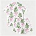 thumbnail image 4 of Christmas Womens Pajamas Set 2 Piece Short Sleeve Xmas Funny Graphic Tops Shorts Set Button Down Soft Comfy 2 Piece Loungewear Sets Pjs Gifts for Mom Wife Girlfriend Her, 4 of 5