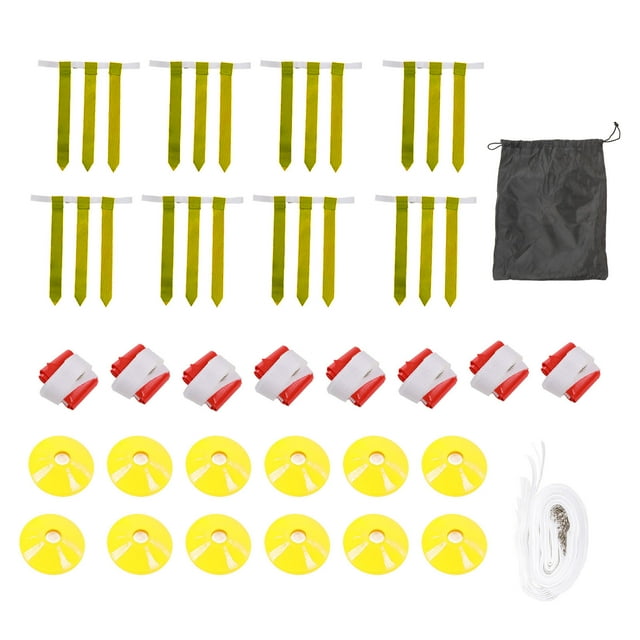 Equipo de entrenamiento para interior y exterior, juego de fútbol de bandera roja y amarilla para niños, adolescentes y adultos