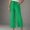 Green, variant on Wide Leg Pants, Women's Casual Solid Color Split Elastic Waist Pocket Pants