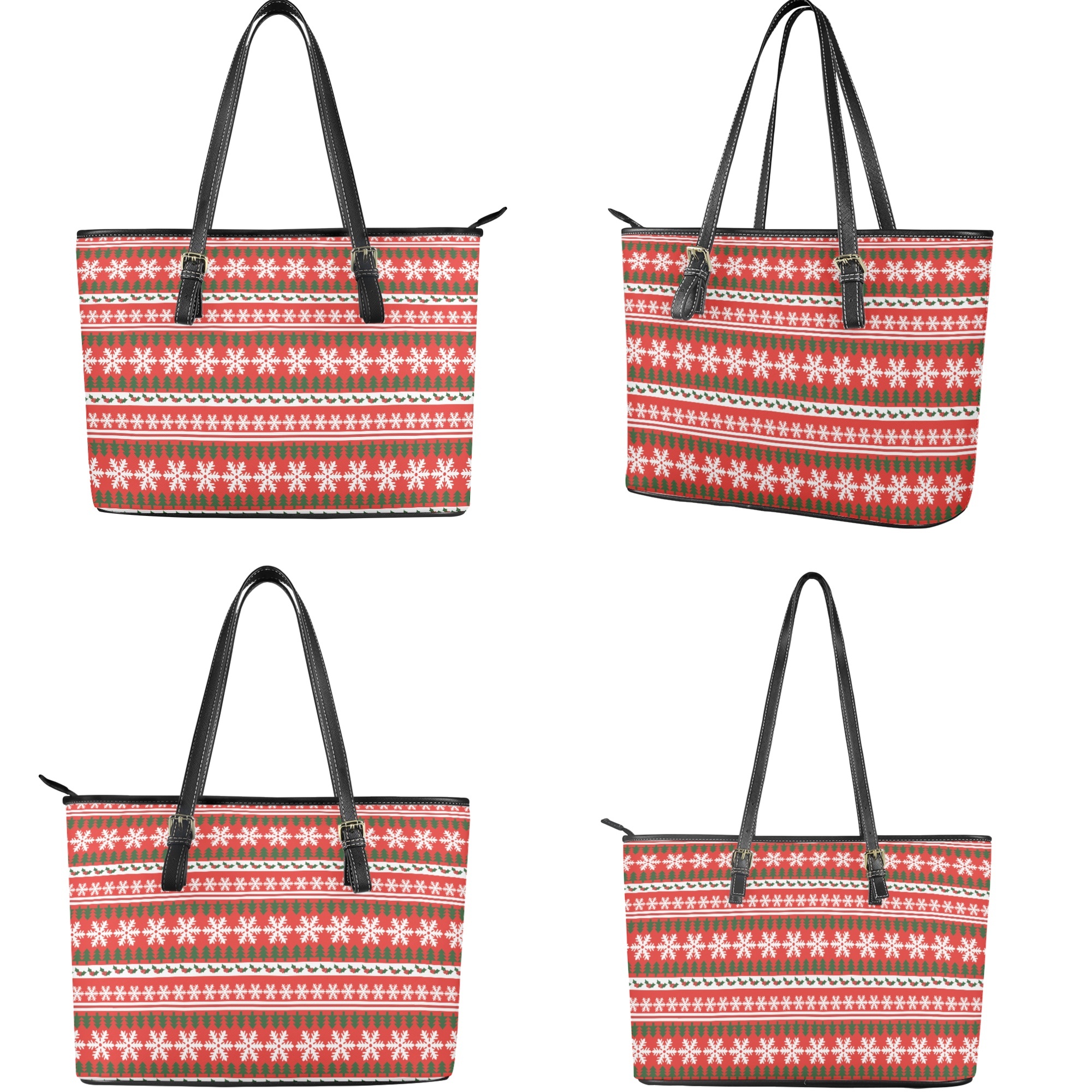 ZUXONGSY Christmas Theme Print Wallet and Purse Set Top Handle Handbag with Wristlet Wallet Set Lightweight Leather Tote Bag Hobo Bag with Purse for Women