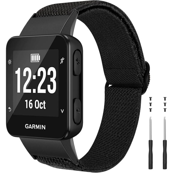 Tianle for Garmin Forerunner 35 Band, Elastic Braided Solo Loop Replacement Watch Strap for Garmin Forerunner 35