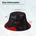 thumbnail image 3 of Balery Black Dog Red Background Sombreros para el sol para hombre y mujer, sombrero de pescador con UPF 50+, 3 of 6