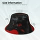 thumbnail image 3 of Balery Black Dog Red Background Sombreros para el sol para hombre y mujer, sombrero de pescador con UPF 50+, 3 of 6