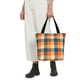 thumbnail image 5 of Easygdp Warm Orange Plaid Bolso de Hombro para Mujer, Bolso Bandolera y Cartera de Mano Elegante para Uso Diario, 5 of 6