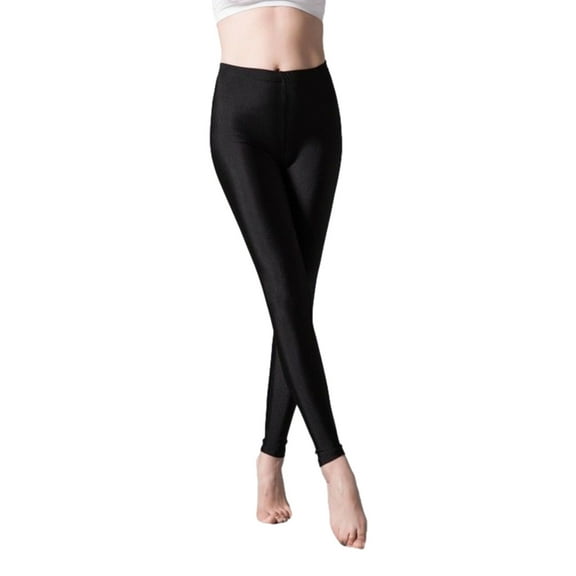 Aellinatey Women's Stretched High Waist Yoga Pants Glossy Sports Tights Workout Leggings