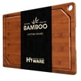 thumbnail image 1 of Tabla de cortar Hiware Wood Heavy Duty Bamboo con ranura para jugo, 1 of 7