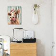 thumbnail image 4 of Bathroom Cow Wall Decor Farmhouse Canvas Wall Art Vintage Paintings Pictures for Bedroom Rustic Wall Decor Modern Brown Framed Artwork Country Decor for Kitchen Office Home Wall Decoration Size 12x15, 4 of 6