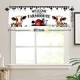 thumbnail image 3 of Welcome To Our Farmhouse Cow Barn House Rod Pocket Polyester kitchen Curtain Valances for Windows For Indoor Living Room Bedroom Kitchen Decoration 54x18 inch, 3 of 5