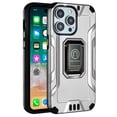 thumbnail image 4 of Designed for Apple iPhone 15 Pro (6.1") Tough Metallic Hybrid Ring Kicstand + 3x Screen Protector, Heavy Duty TPU + PC Shockproof Rugged Phone Case Cover [Gray], 4 of 7