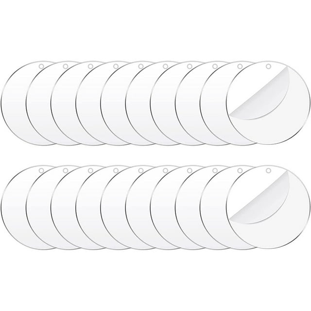Bearachild Artista de arte acrílico portátil, acrílico multiusos, suministros de arte fáciles y artísticos con placa acrílica para 7,6 cm2 Artesanía 10cm * 2mm/20 piezas