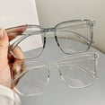 thumbnail image 4 of Dujiujun Blue Light Blocking Glasses Unisex Large Frame Clear View Strong Hinge Transparent with Brim Eye Protection Clear Bluelight Glasses Spectacles Eyewear, 4 of 8