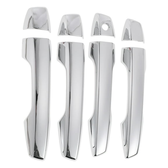 Exterior Door Handle Cover Trim Front Left Front Right Rear Left Rear Right Door Handle Cover for Mitsubishi Outlander 22-25 Silver Tone ABS 1 Set