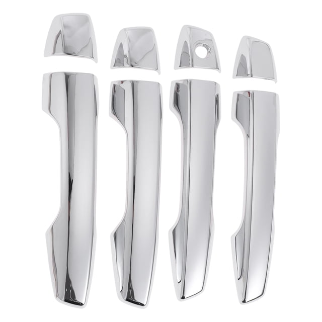 Cubierta de manija de puerta exterior trim delantera izquierda, delantera derecha, trasera izquierda, trasera derecha para Mitsubishi Outlander 22-25 tono plateado ABS 1 juego