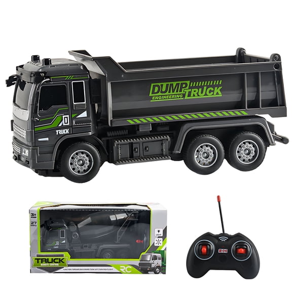 1/32 Scale Rc Engineering Mixer Truck Toy With Lighting For Kids Construction Vehicle Pretend Play