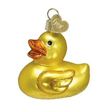 Old World Christmas Rubber Ducky Baby Collection Glass Blown Ornaments for Christmas Tree