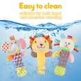 thumbnail image 7 of KABOER 3 Pcs Baby Soft Rattles Toys, Baby Sensory Rattle Toys, Plush Animal Rattle Toys, Infant Squeak Sound Sensory Toys for 0-6 Months Newborn, 7 of 7
