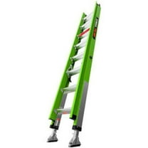 Little Giant Ladders B3144992 Hyperlite Extension Ladder with Ground Cue & V-Bar - Green - 16 ft. Type IAA - 375 lbs