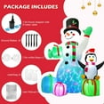 thumbnail image 5 of 7 FT Christmas Inflatable Snowman Outdoor Decoration with Build-in Multicolor LEDs, Snowman with 4 Gifts Blow Up Inflatables Christmas for Yard Garden Lawn Xmas Holiday Decor, 5 of 18