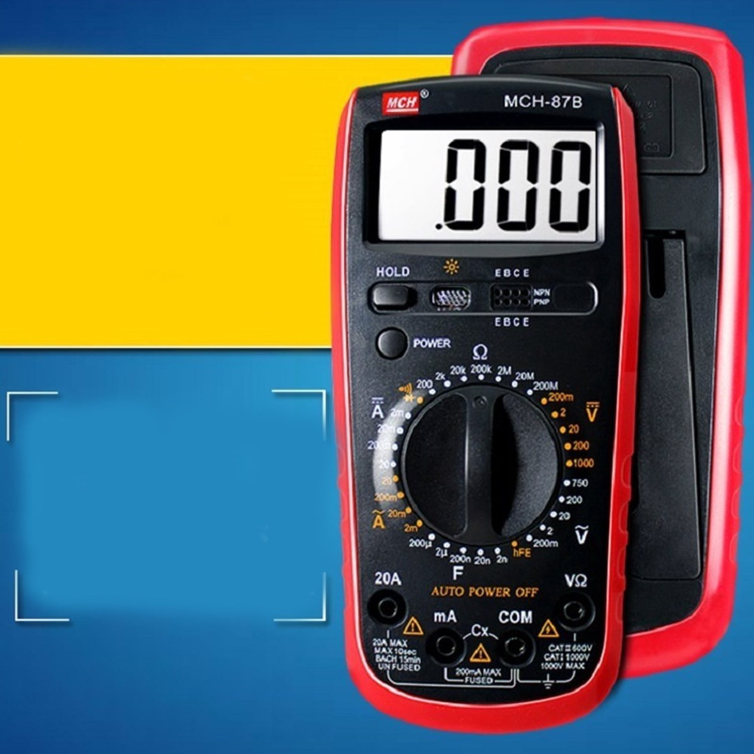 Three and a Half Digital Multimeter Handheld Portable High Precision Household Electric Mini Pocket MCH-87B
