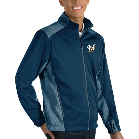 - Milwaukee Brewers Antigua Revolve Full-Zip Jacket - Navy