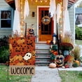thumbnail image 3 of Sm:)e Welcome Ghost Pumpkin Halloween Garden Flag 12 x 18 Inch, Double-Sided Printing, Outdoor Welcome Decor for Yards, 3 of 8