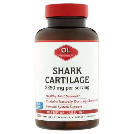 Olympian Labs Shark Cartilage Capsules, 2250 mg, 100 (Best Shark Cartilage Supplement)