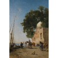 thumbnail image 2 of Narcisse Berchère 18x24 Gold Ornate Framed and Double Matted Museum Art Print Titled - Me Souf, Egypt, 2 of 4