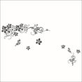 thumbnail image 1 of Flower Vine Removable Black Butterfly Wall Stickers Wall Decals Art Decor, 1 of 6