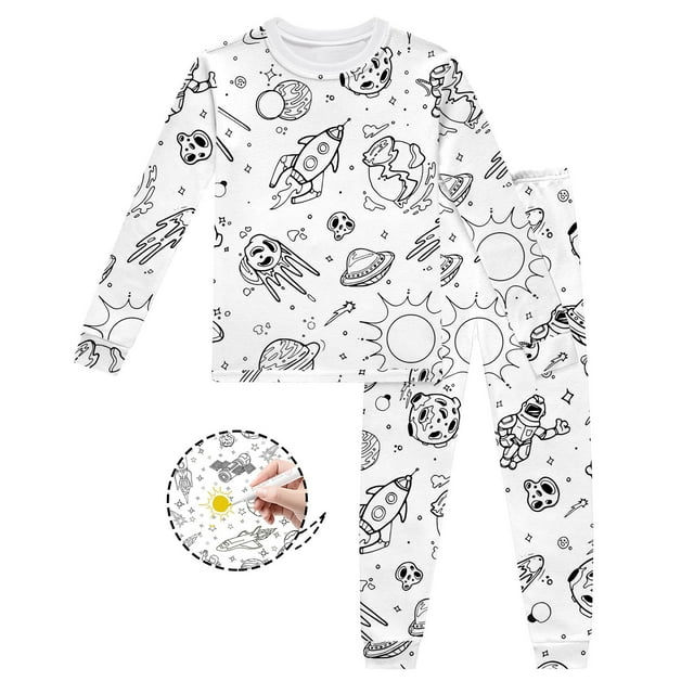Pyjama Pour Enfant A Colorier Ensemble De Vêtements Maison Peints DIY