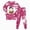 Y167-Hot Pink, variant on CAUYDY Girls Boys Halloween Cartoon Pajamas Cute Soft Long Sleeve Graphic Nighty PJS 2PCS Sleepwear Set,4Y